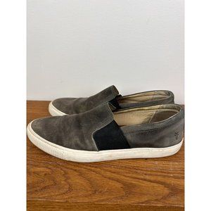 Frye Ludlow Casual Slip On Suede Loafers Sneakers Shoes Mens Size 12 Gray Navy